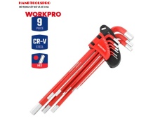 1/16-3/8 Bộ lục giác đầu bằng hệ inch 9 chi tiết Workpro WP222017