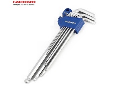 1.5-10mm Bộ lục giác S2 đầu bi siêu dài 9 chi tiết Workpro WP222035