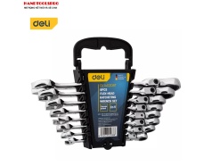 8-19mm Bộ 8 cờ lê vòng miệng tự động lắt léo DELI EDL140208T
