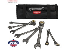 9-17mm Bộ cờ lê vòng miệng tự động lắc léo 8 chi tiết Workpro WP202521