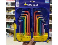 Bộ lục giác 2 trong 1 đầu bi và đầu bông 18 món dài (nhiều màu sắc) 1.5-10mm và T10-T50  KL-018