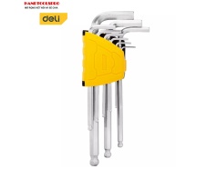 Bộ lục giác bi dài 9 chi tiết 1.5-10mm DELI EDL3088