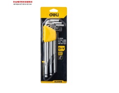 Bộ lục giác bi siêu dài 9 chi tiết 1.5-10mm DELI EDL3090