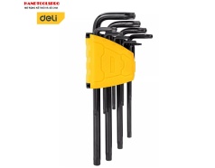 Bộ lục giác bông xi đen có lỗ 9 chi tiết T10-T50 DELI EDL234209H