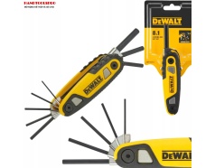 Bộ lục giác gập đầu bằng 8 chi tiết 2-10mm DEWALT DWHT0-70263