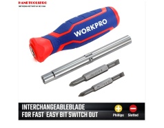 Bộ tuốc nơ vít đổi đầu 6 chi tiết Workpro WP221046