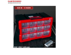 Hộp đựng nhựa linh kiện 12 ngăn 29.5 X 19.5 X16cm BISON BS386881D