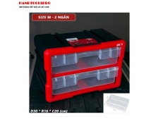 Hộp đựng nhựa linh kiện 2 ngăn 29.5 X 19.5 X16cm BISON BS386881B
