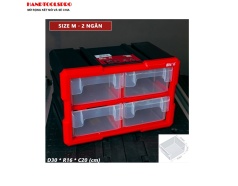 Hộp đựng nhựa linh kiện 4 ngăn 29.5 X 19.5 X16cm BISON BS386881C