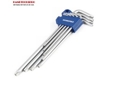 T10-T50 Bộ lục giác dài S2 đầu sao 9 chi tiết Workpro WP222036 (có lỗ)