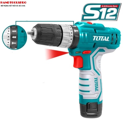 12V Máy khoan vặn vít dùng pin Total TDLI12325