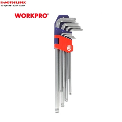 1.5-10mm Bộ lục giác đầu bi (loại dài) 9 chi tiết Workpro WP222007