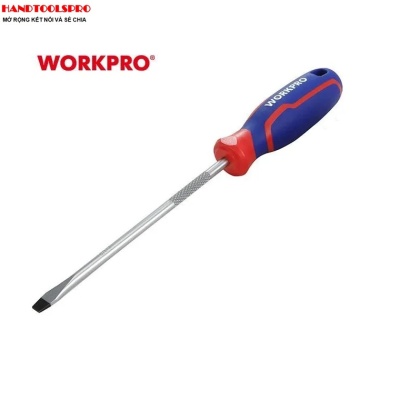 4x100mm Tuốc nơ vít dẹp tay cầm bọc cao su Workpro WP221014