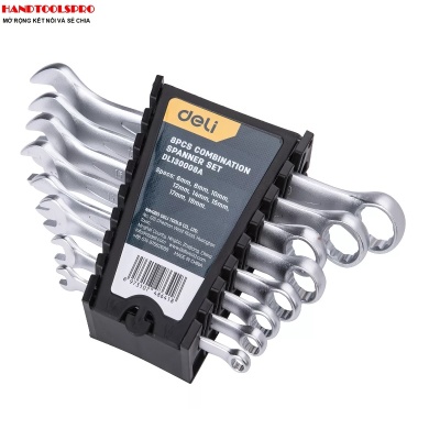 6-19mm Bộ 8 cờ lê vòng miệng DELI EDL130008A