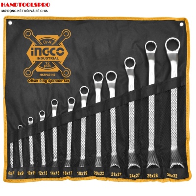 6-32mm Bộ cờ lê hai đầu vòng 12 chi tiết INGCO HKSPA3142