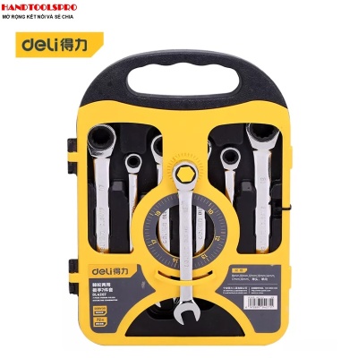 8-19mm Bộ 7 cờ lê vòng miệng tự động DELI DL4207