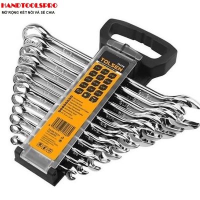 Bộ 12 Khóa Vòng Miệng Tolsen 15376 (Hệ Inch) - Bạc