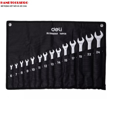 Bộ 14 cờ lê vòng miệng 6-24mm DELI EDL130014A