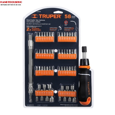 Bộ 42 mũi vít và 14 đầu tuýp Truper 18220 (JDM-58)
