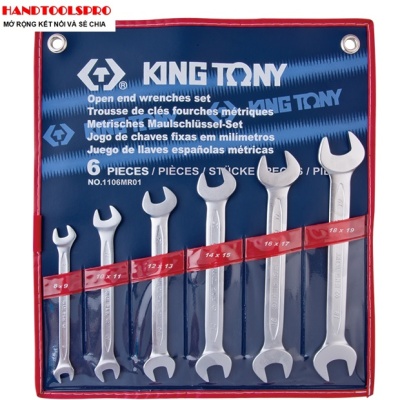 Bộ cờ lê hai đầu miệng 6 món KINGTONY 1106MR01
