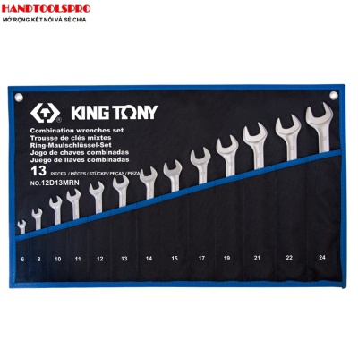 Bộ cờ lê vòng miệng siêu nhẹ 6-24mm 13 món KINGTONY 12D13MRN