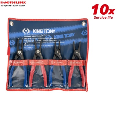 Bộ kìm phe 4 món 7 inch CAO CẤP KINGTONY 42154GP (Circlip Pliers Set)