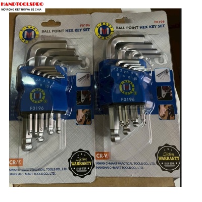 Bộ lục giác bi NGẮN 9 chi tiết 1.5-10mm C-MART F0196
