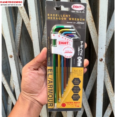 Bộ lục giác bi NHẬT BẢN 7 chi tiết 1.5-6mm EIGHT TLC-S7 ( 7 MÀU SẮC)
