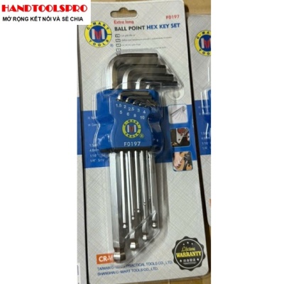 Bộ lục giác bi TRUNG 9 chi tiết 1.5-10mm C-MART F0197
