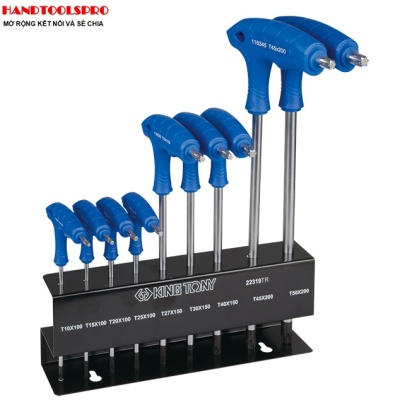 Bộ lục giác chữ T bông 9 cây T10-T50 Kingtony 22319TR ( có khay)