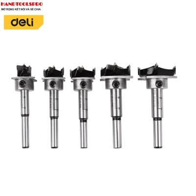 Bộ mũi khoét gỗ Hợp kim 5c 15-35mm DELI EDH-MKK005-ED1