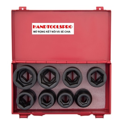 Bộ típ lục giác ngắn đen 3/4 8 món hệ inch KINGTONY 6408SP10