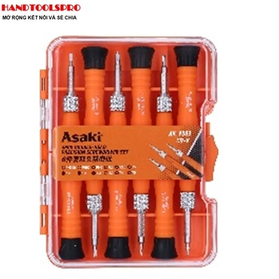 Bộ tua vít điện tử 2 đầu 6 chi tiết Asaki AK-9083