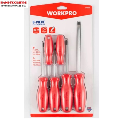 Bộ tuốc nơ vít 6 chi tiết Workpro WP200501