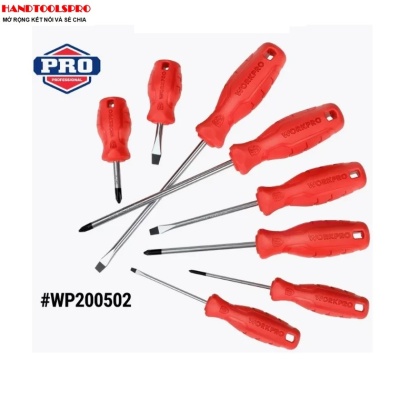 Bộ tuốc nơ vít 8 chi tiết Workpro WP200502