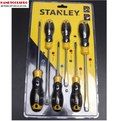 Bộ tuốc nơ vít dẹp và bake 6 cây Stanley STMT66672 (66-672)