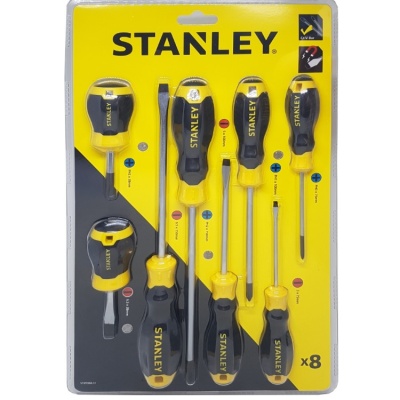 Bộ tuốc nơ vít dẹp và bake 8 cây Stanley STMT66673 (66-673)