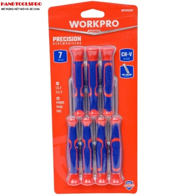 Bộ tuốc nơ vít sửa chữa điện tử 7 chi tiết Workpro WP200509