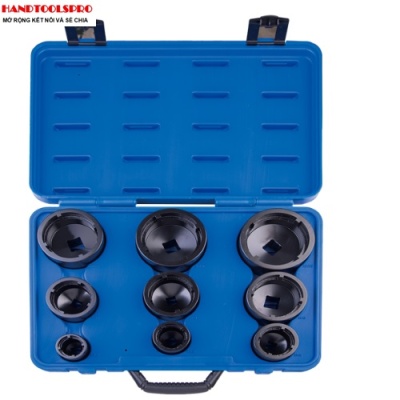 Bộ tuýp 1/2-3/4 inch 9pcs mỏ khóa trong đen ngắn  Kingtony 7K09MP
