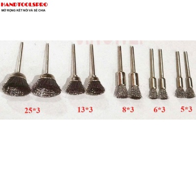 Chổi Cước INOX Công Nghiệp 13 X3mm cán 3mm (Bịch 50 cái)