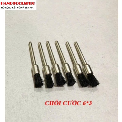 Chổi Cước Nilon Công Nghiệp 6 X3mm cán 3mm (Bịch 100 cái)
