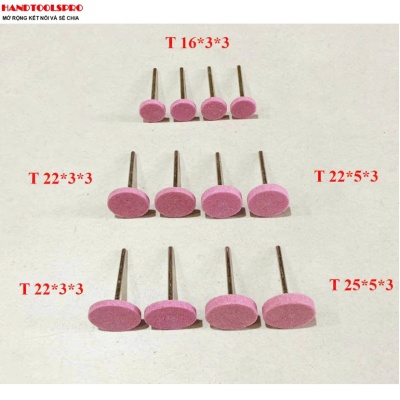 ĐÁ MÀI CÀ LEM CHỮ T 16x3X3mm CÁN 3MM (BỊCH 100C)