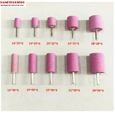 ĐÁ MÀI CÀ LEM HÌNH TRỤ 16x25X6mm CÁN 6MM (BỊCH 50C)