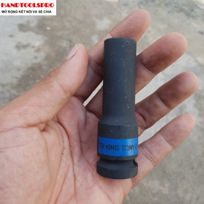 Đầu tuýp 1/2″ đen dài lục giác 12mm 443512M Kingtony
