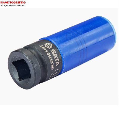 Đầu tuýp bọc nhựa tháo mâm xe size 17mm 1/2 dài 6 cạnh SATA 34410H