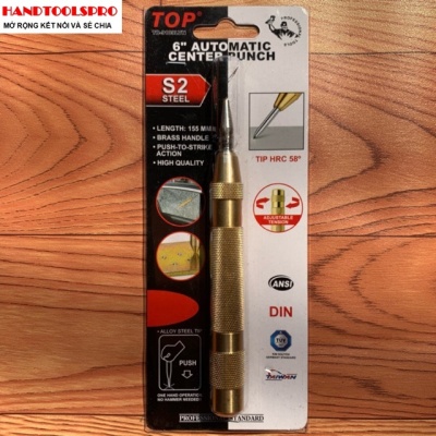 Đục Lấy Dấu Tự Động (Bung Tu) Đầu Hợp Kim 150mm Top - TB-9109LVN