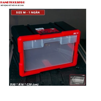 Hộp đựng nhựa linh kiện 1 ngăn 29.5 X 19.5 X16cm BISON BS386881A