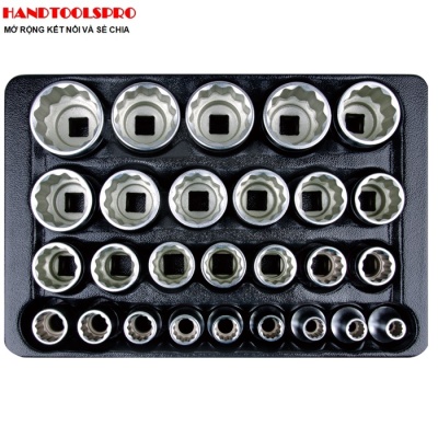 Khay tuýp bông 27 chi tiết 1/2 inch KINGTONY 9-4057MR