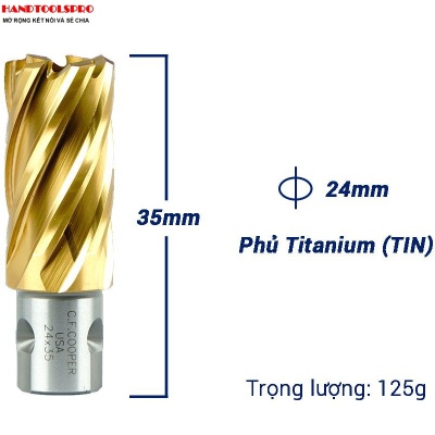 Mũi khoan từ thép gió HSS 24x35mm CFCooper MH35-24