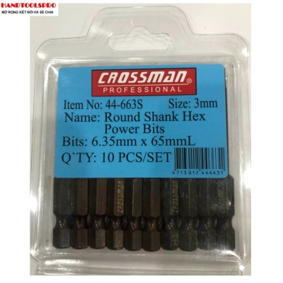 Mũi Siết Bu Lông Lục Giác 5mm XI NÂU CROSSMAN 44-665S